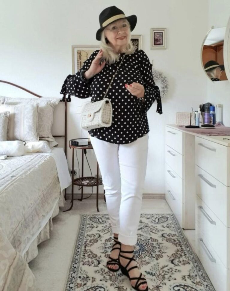 How should a 70yearold woman, who has taste, dress?